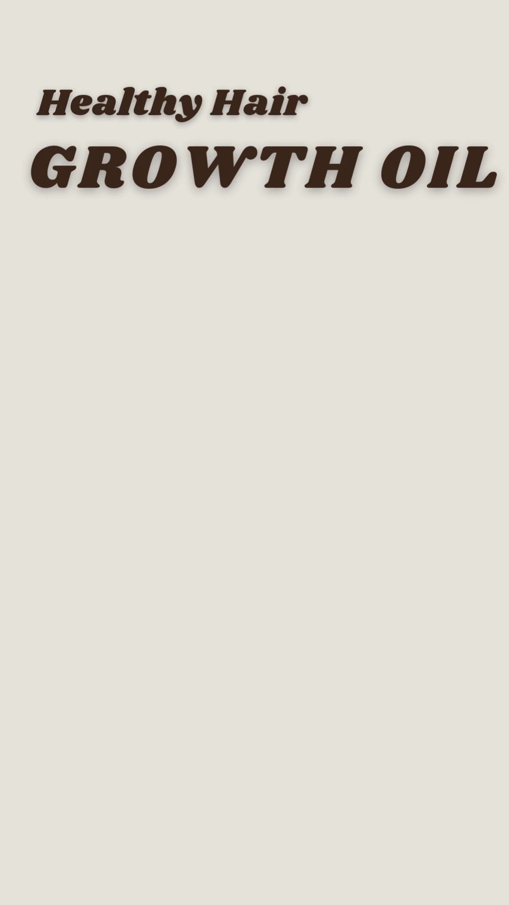 Olie voor gezonde haargroei 